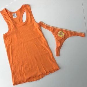 Orange tank size M top and size L panties